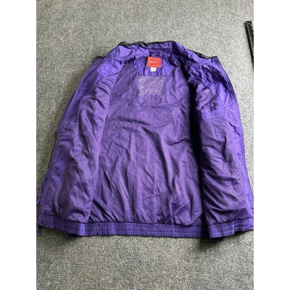 Mens Reebok Sacramento Kings Full Zip Windbreaker Jacket Purple, Size 2XL
